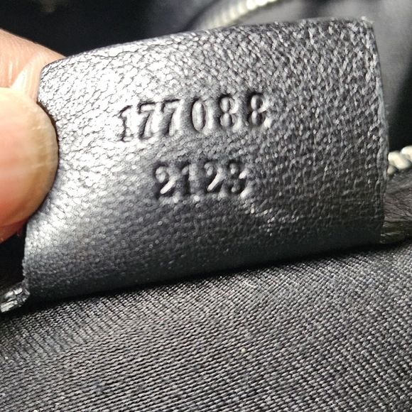 🔥SOLD🔥GUCCI Black GG Fabric Medium Babouska Indy Top Handle Bag - Picture 14 of 17